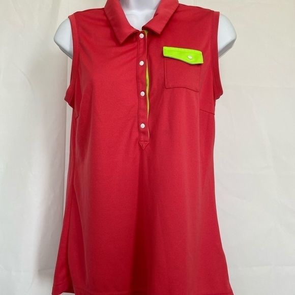 Adidas Golf Sz M Sleeveless Collared Knit Top - Picture 2 of 7